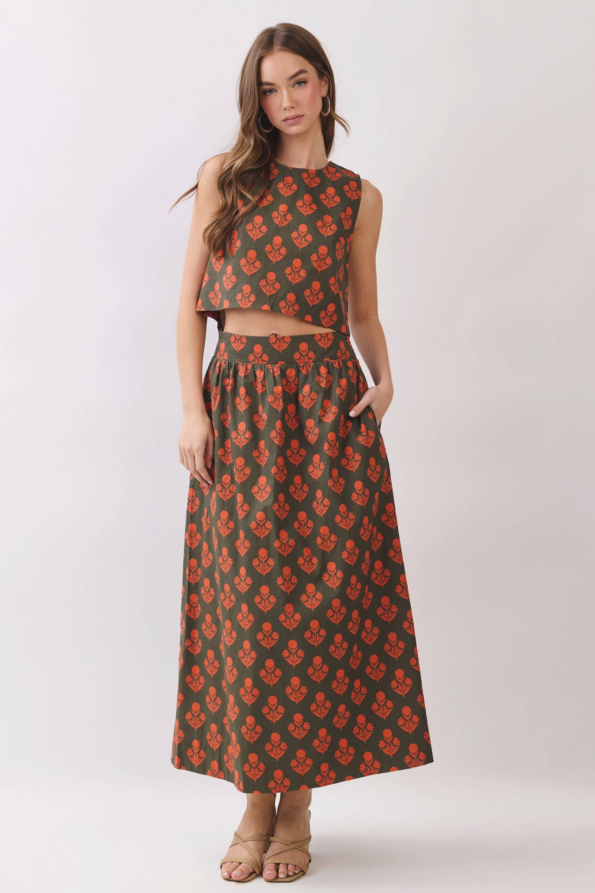 Oak Blossom Midi Skirt