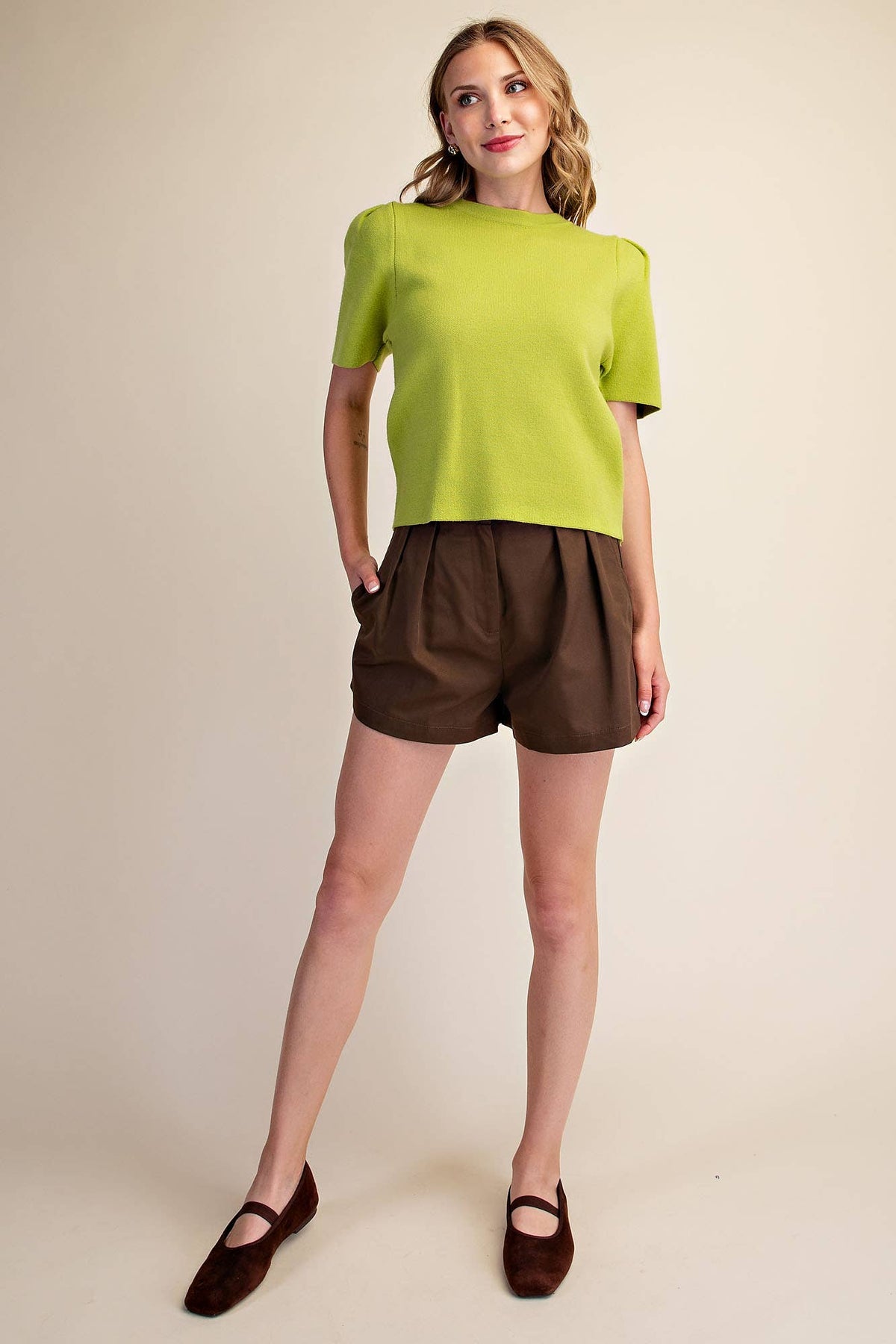 Sunday Autumn Knit Top-Olive