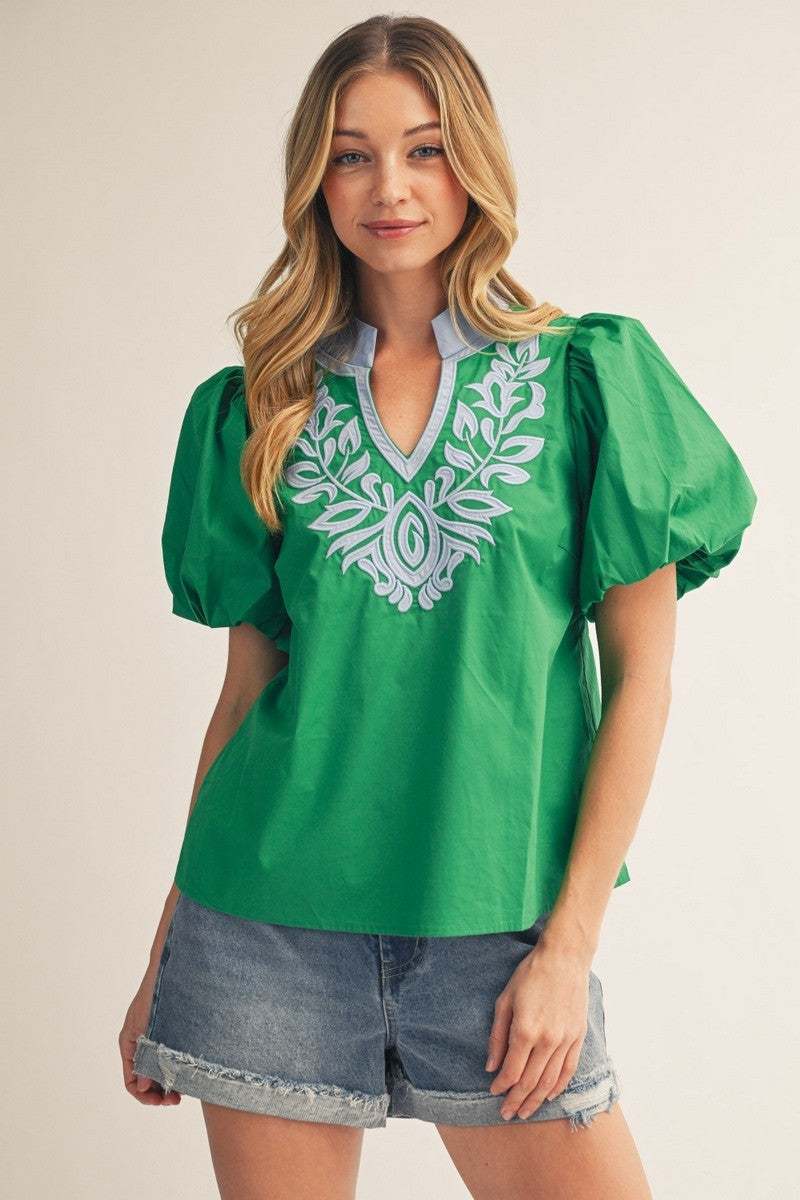 Meet Me in Cabo Top-Kelly Green