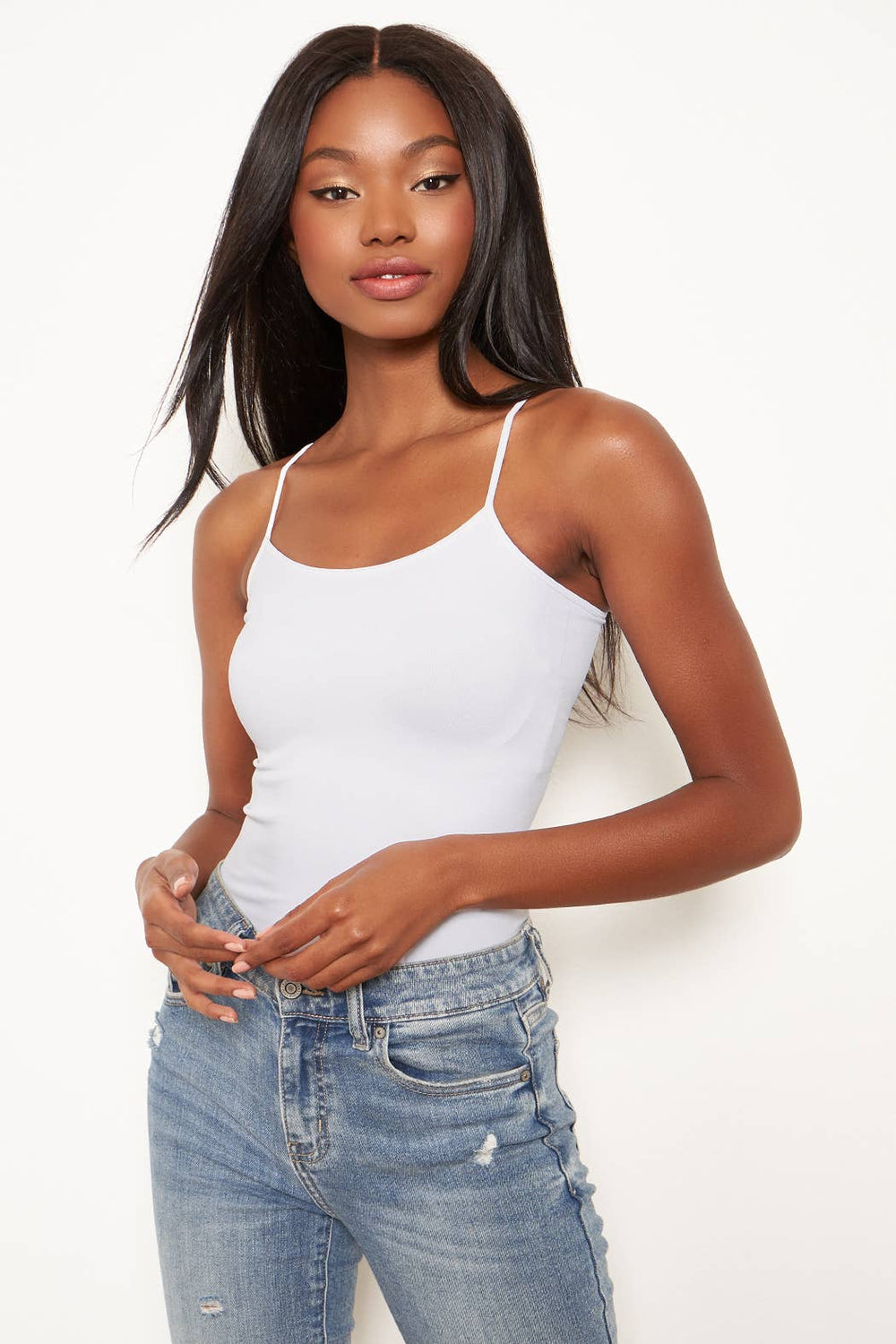 Ribbed Camisole-White