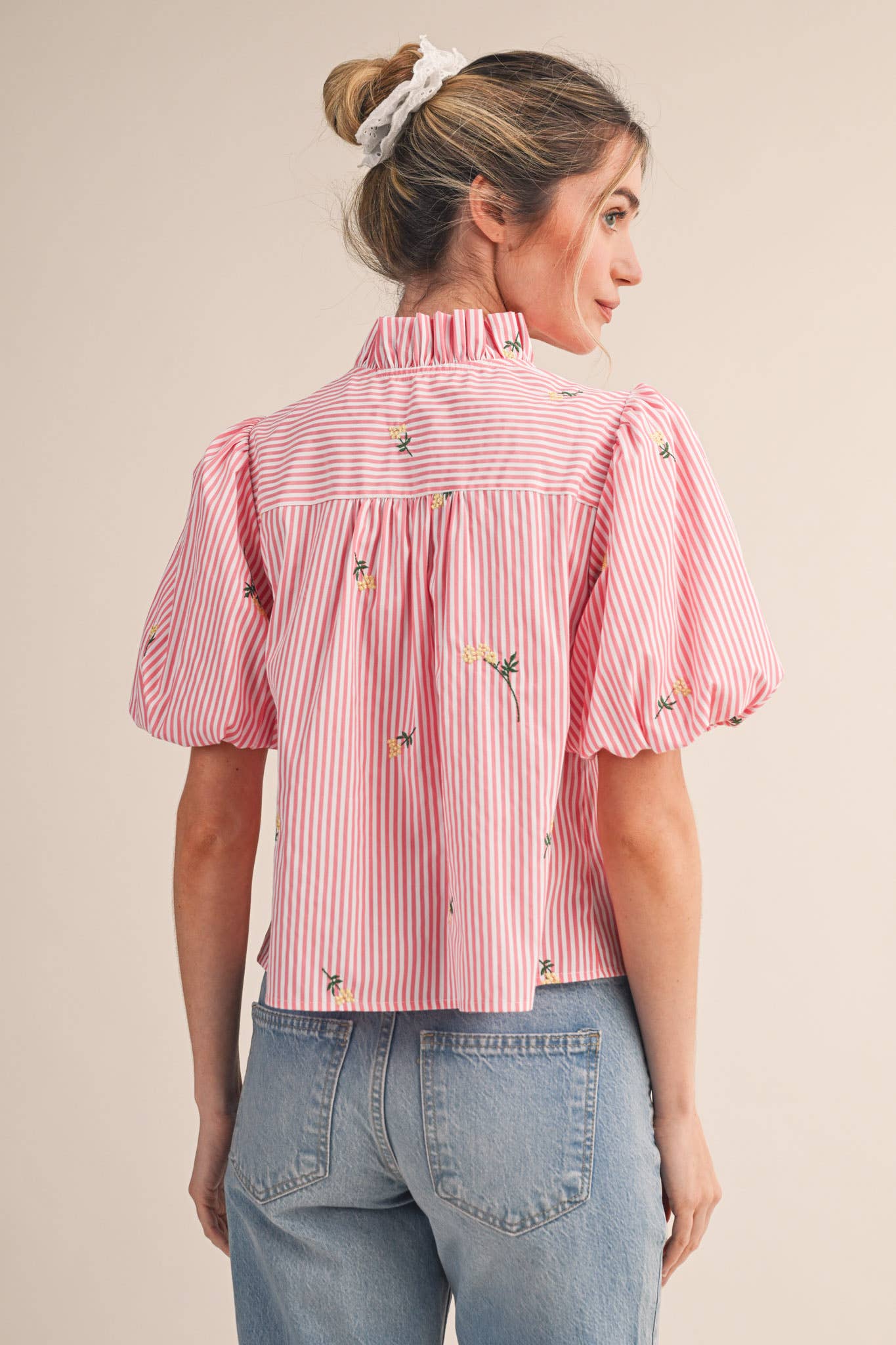Spring Fling Bubble Sleeve Top