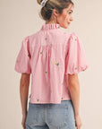 Spring Fling Bubble Sleeve Top