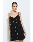 Something Special Embellished Mini Dress-Black