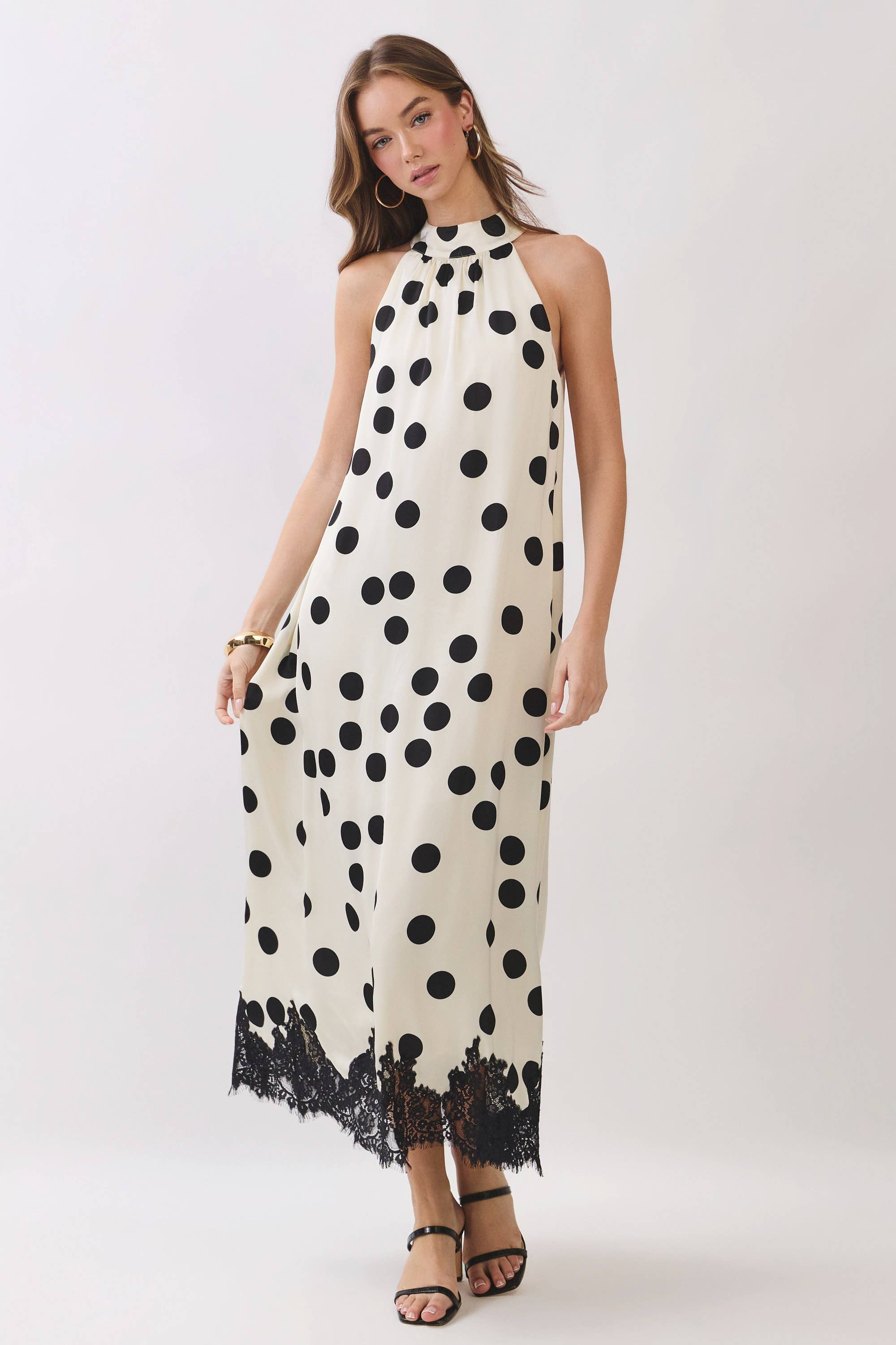 Polka Charm Maxi Dress