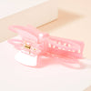 Acetate Ribbon Hair Claw- Pink