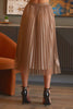 Adorn Me Pearl Midi Skirt- Mocha