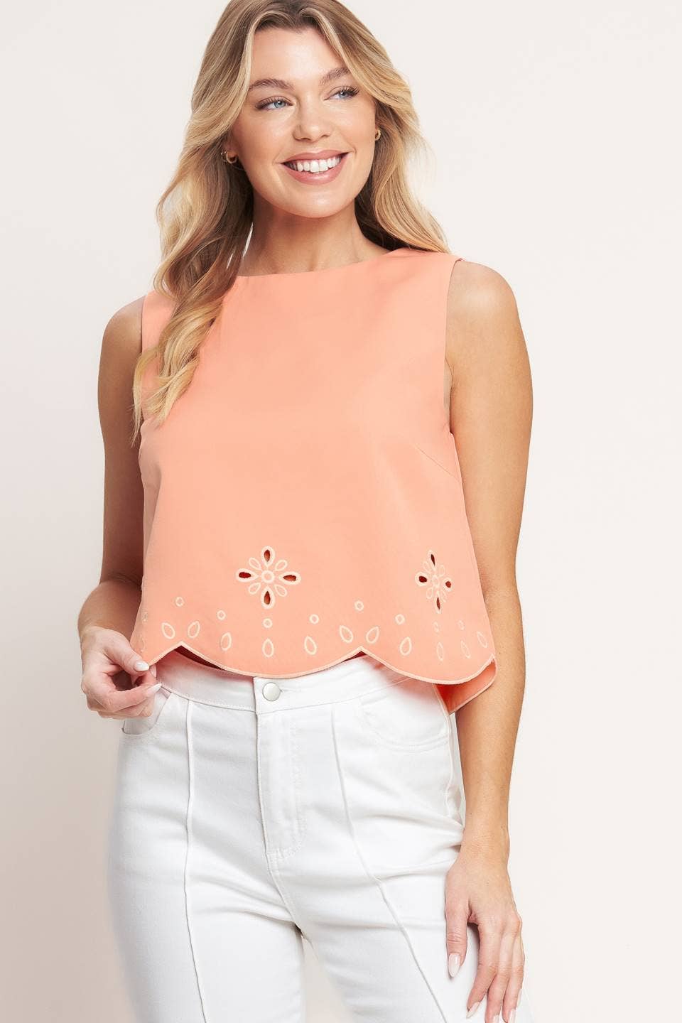 Cancun Bound Eyelet Top