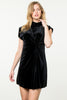 Proper Chic Velvet Midi Dress- Black