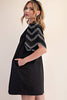 Countryside Mornings Mini Dress-Black