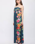 Summer Sorbet Strapless Maxi Dress