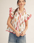 Angel Meadow Scallop Top