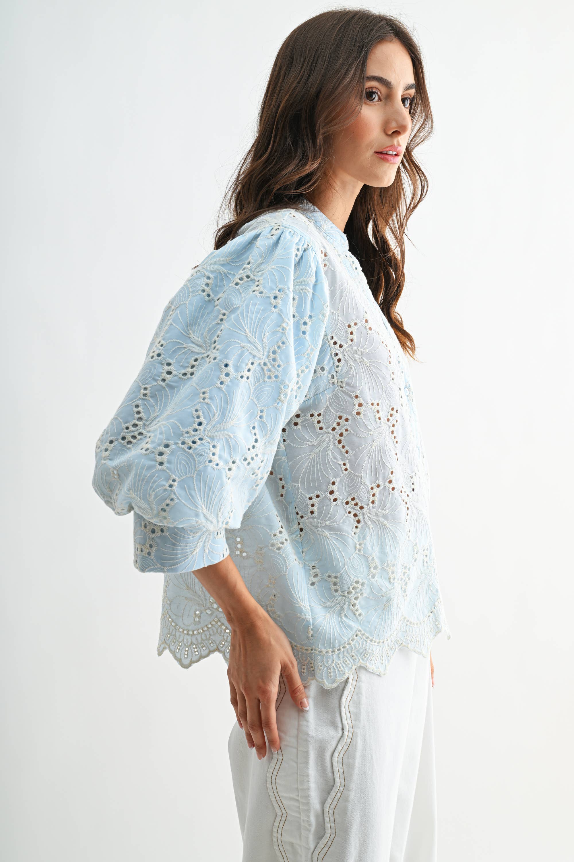 Angel Whisper Eyelet Top