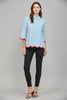 Go With the Flow Knit Top-Blue/Orange