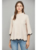 Go With the Flow Knit Top-Blush/Black