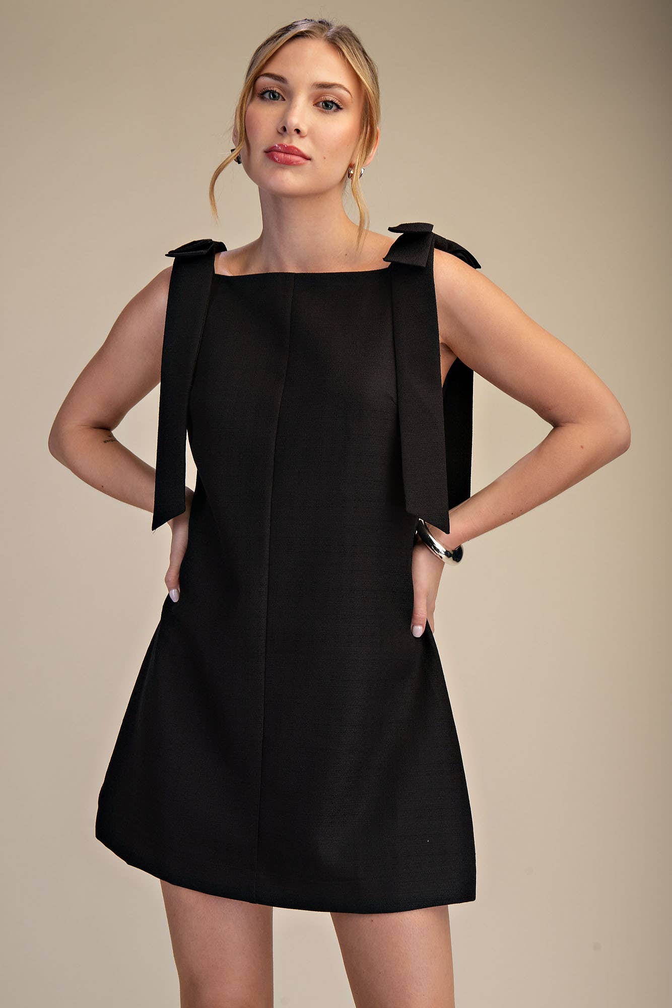 Breakfast at Tiffany's Mini Dress-Black