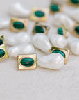 Vintage Malachite Drop Earrings
