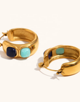 Harbor Stone Hoop Earrings