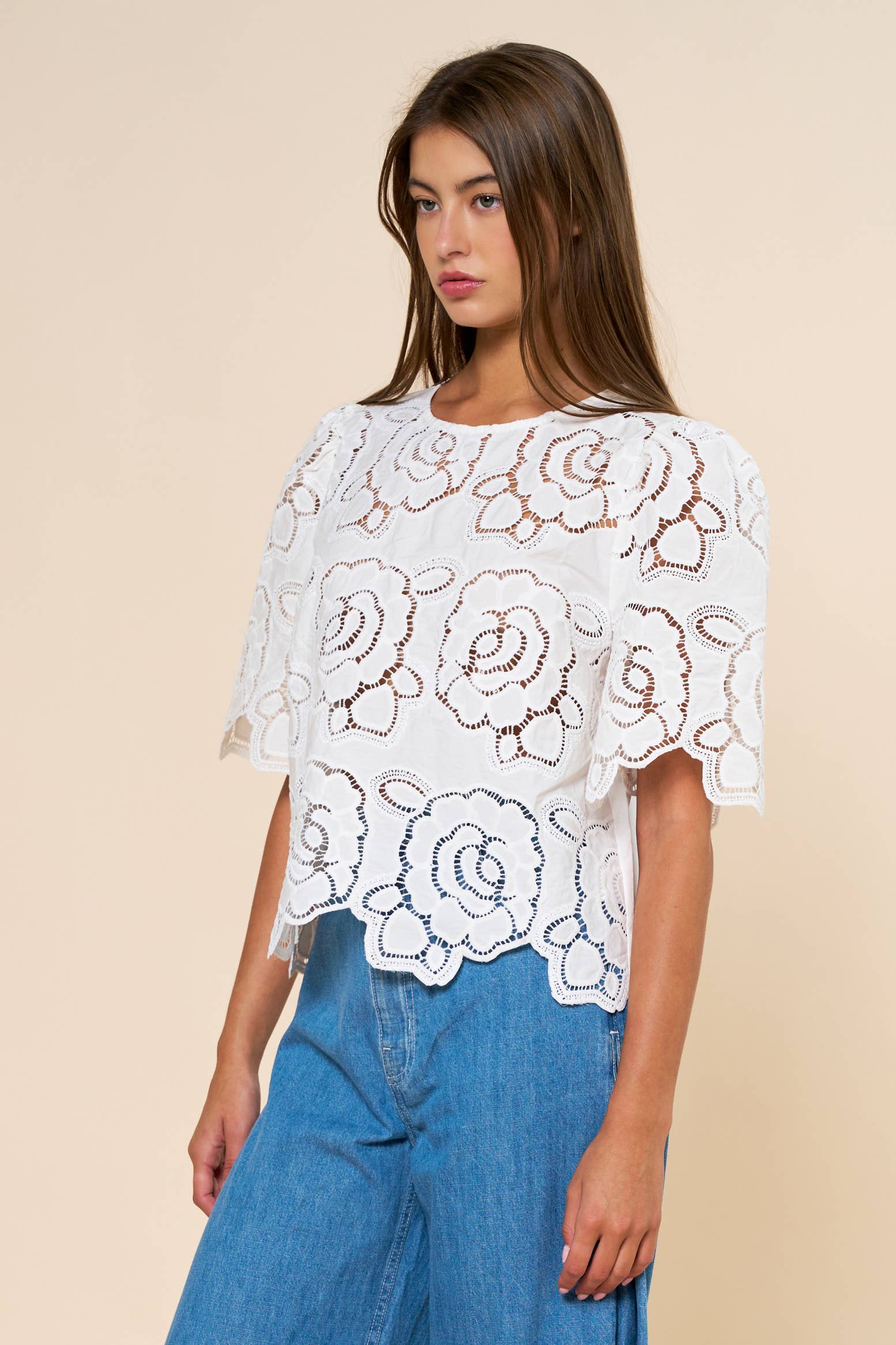 Floral Romance Eyelet Top
