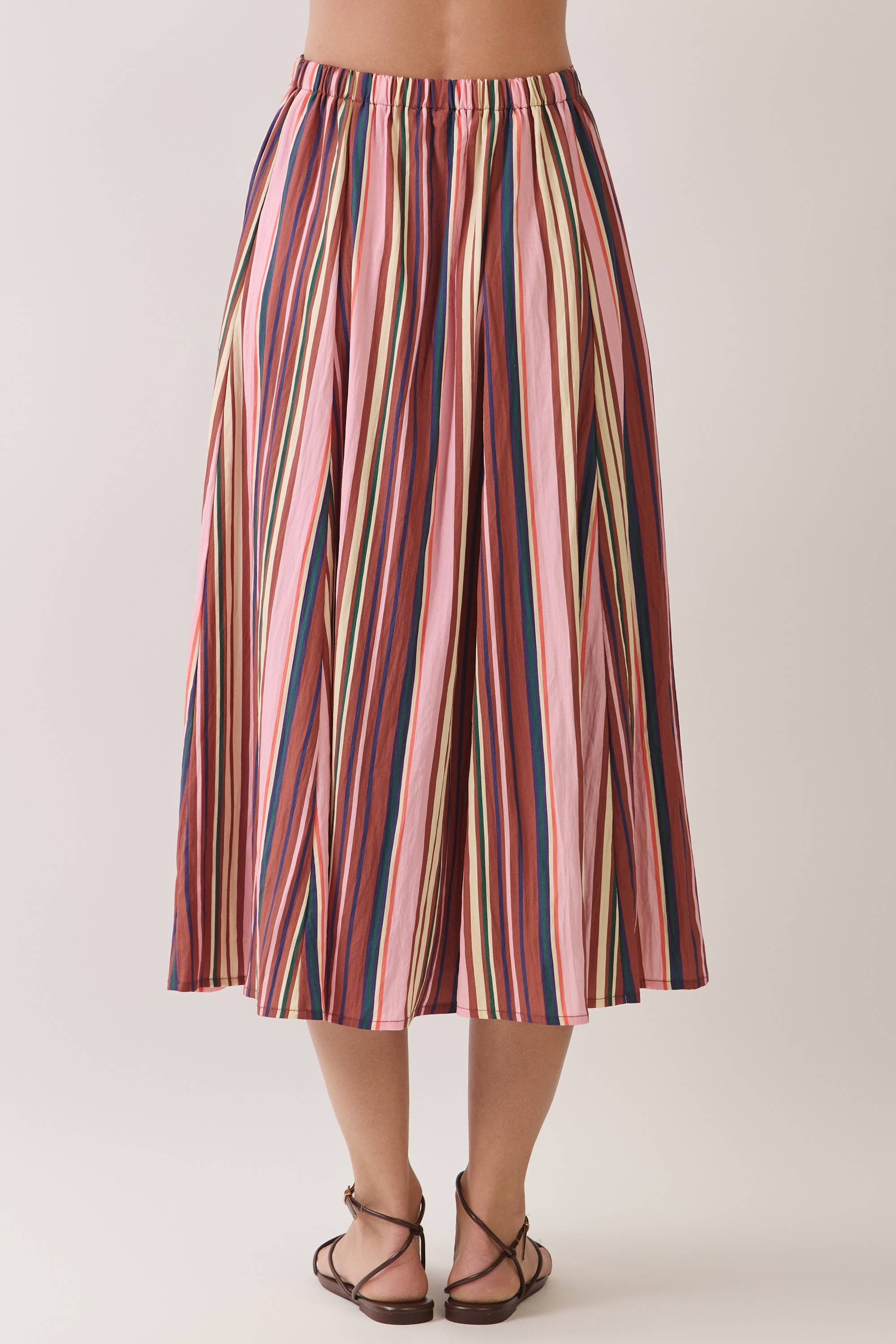 Vivid Hues Midi Skirt