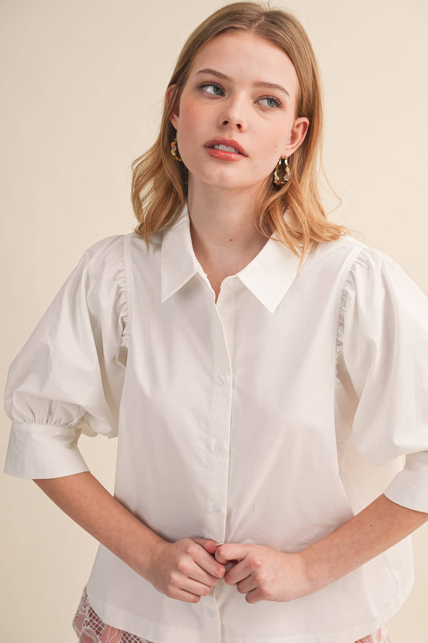 The Sculpt Button Down Top