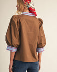 Folk Stitch Embroidered Top