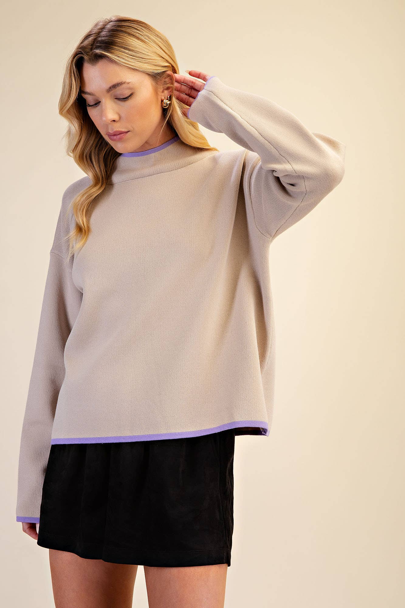 Falling Leaves Sweater-Beige