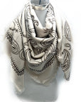 PREORDER: Old Town Paisley Scarf-Light Beige