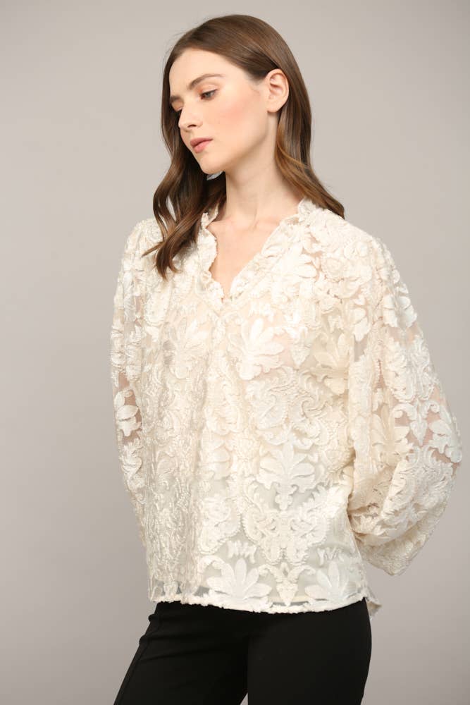 PREORDER: Rich Velvet Floral Top