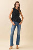 Right Fit Peplum Top-Black