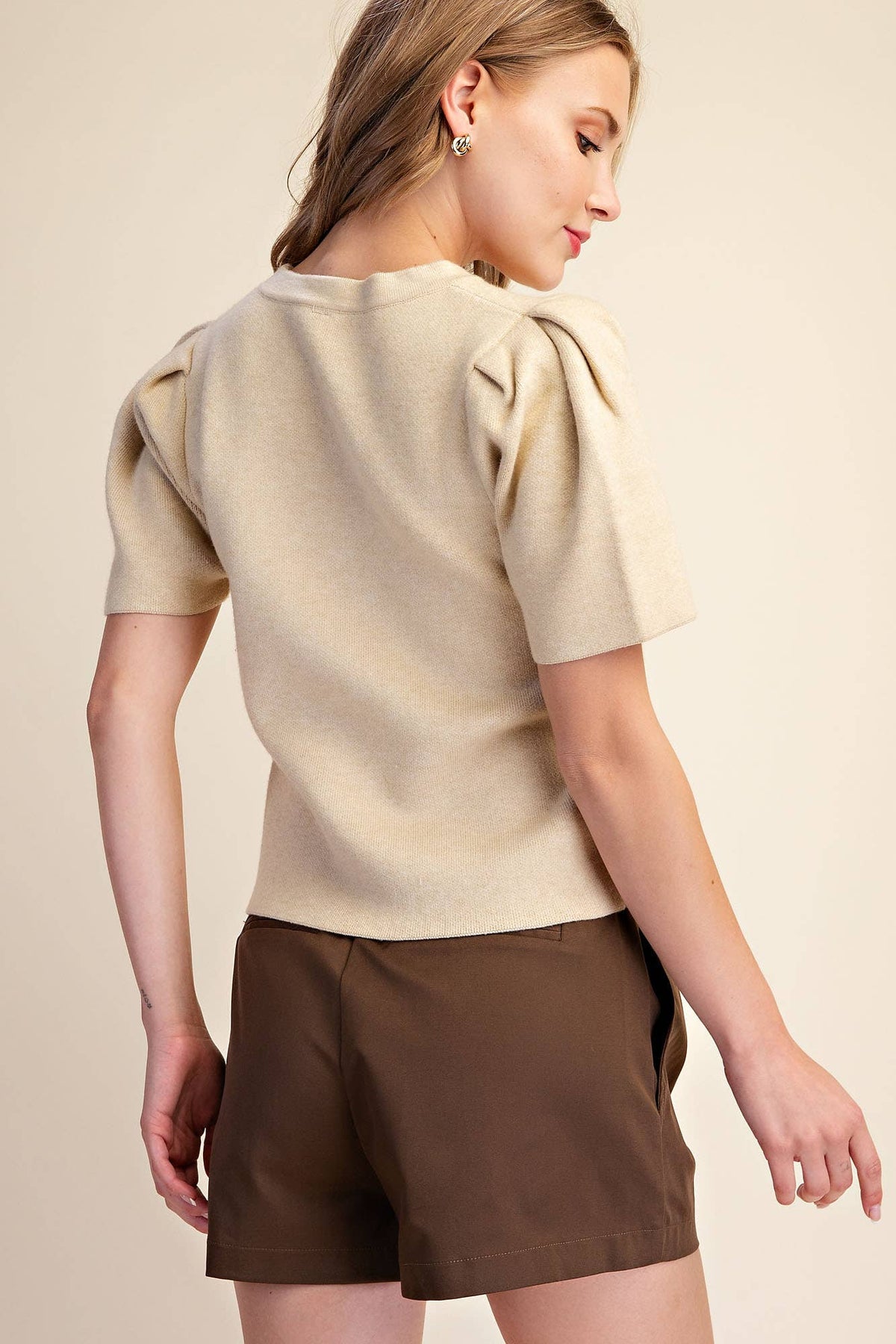 Sunday Autumn Knit Top-Beige
