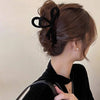 Velvet Bow Hair Clip-Black