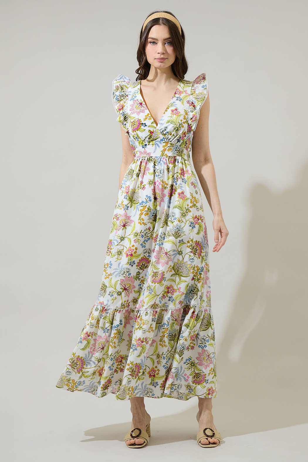 Pany Floral Ruffle Maxi Dress