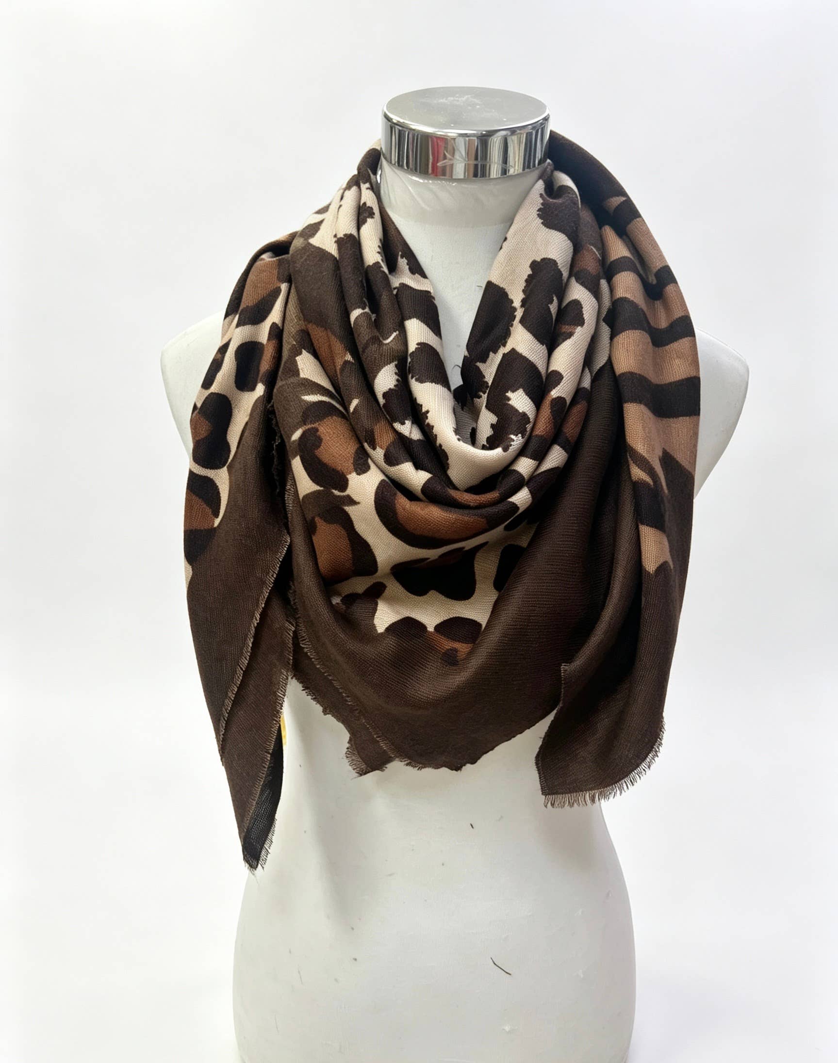 Leopard Affair Scarf-Cafe