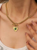 Green Heart Chain Necklace