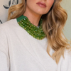 Chunky Beaded Necklace-Green