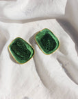 Remy Statement Earrings-Green