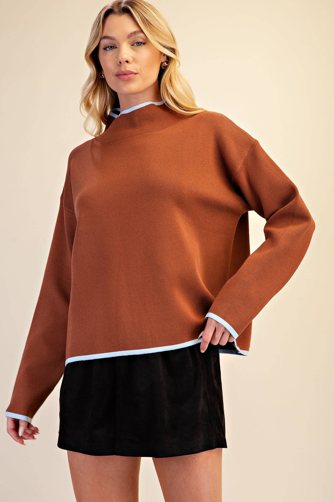 Falling Leaves Sweater-Camel
