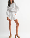 Western Romance Short Set- White