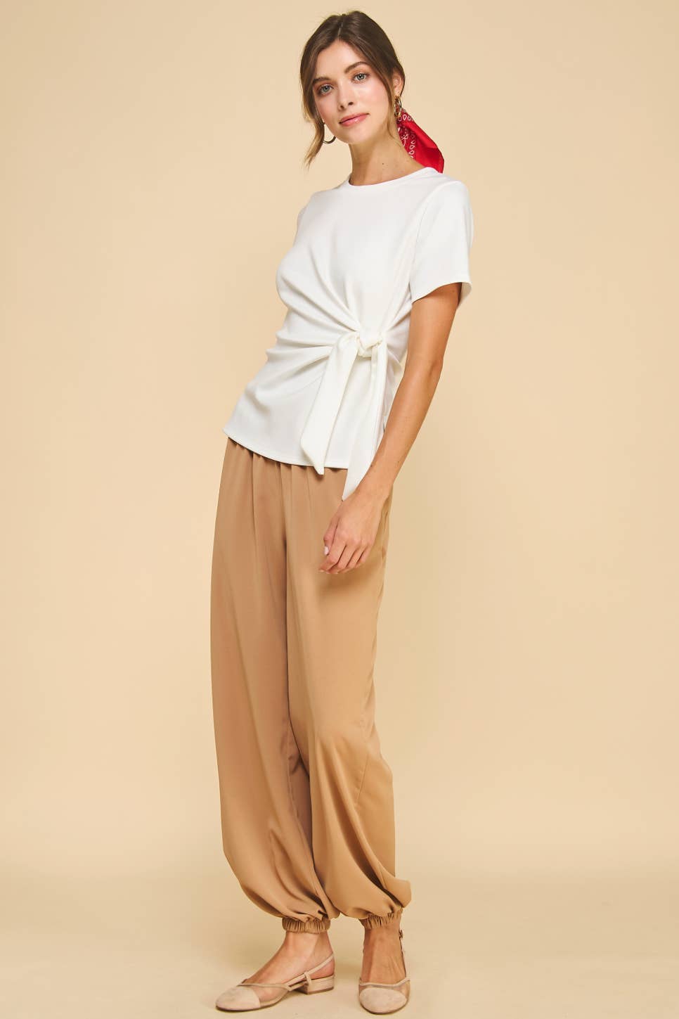 Easy On Me Knot Top-Off White