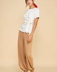 Easy On Me Knot Top-Off White