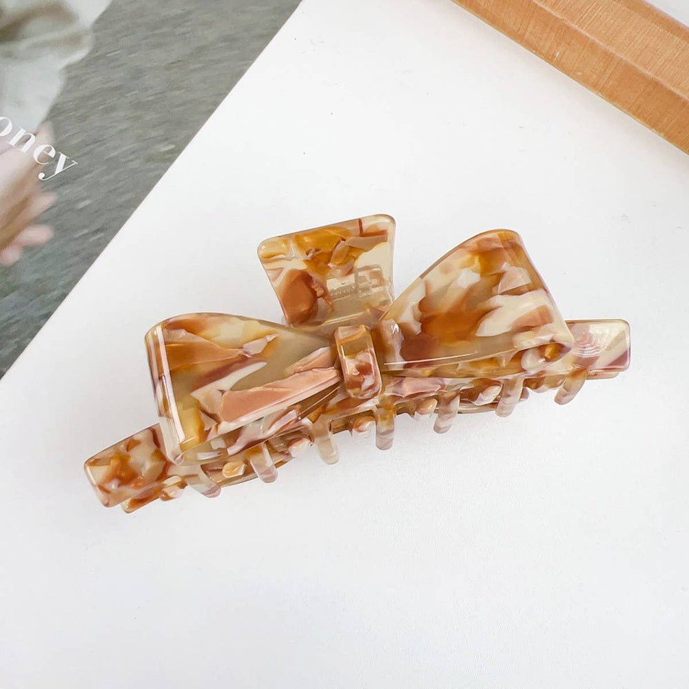 Vintage Bow Hair Clip-Coffee