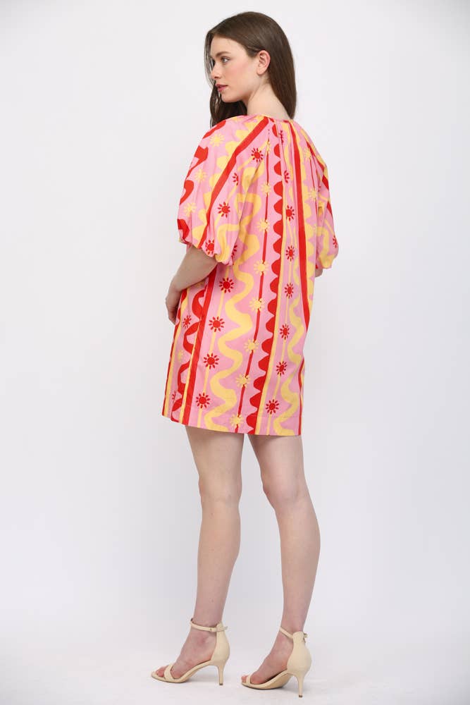 Sun and Wave Mini Dress