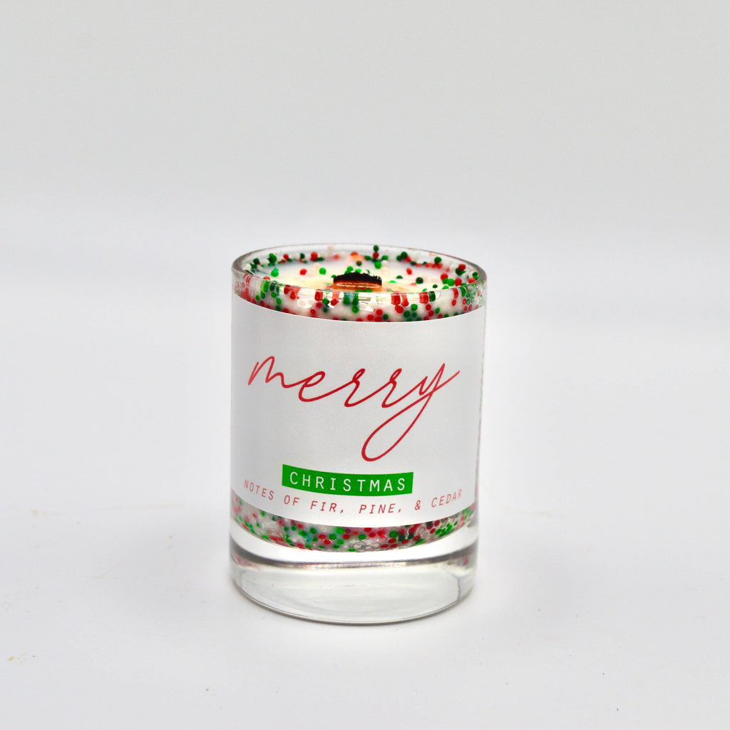 Mini Merry Christmas Candle