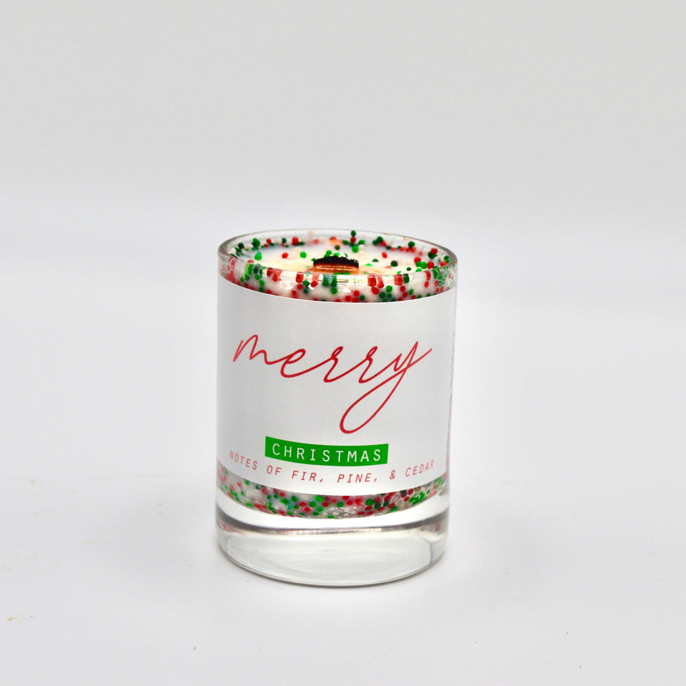 Mini Merry Christmas Candle