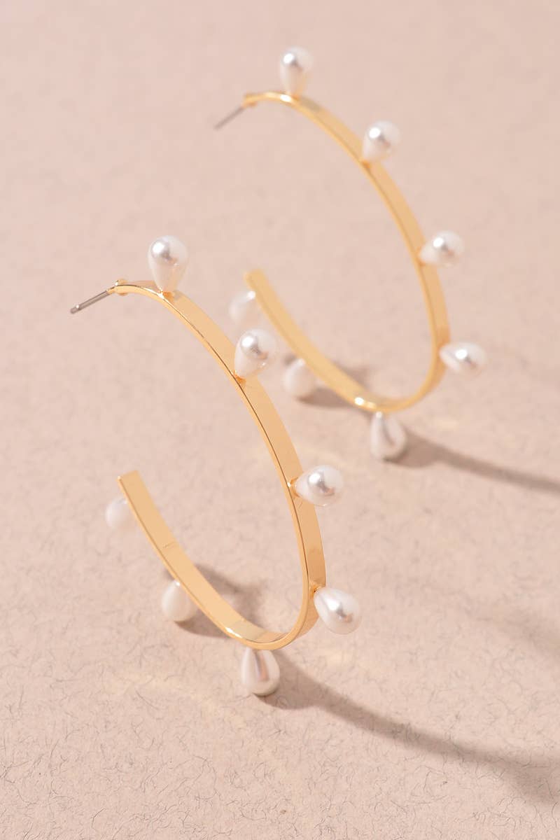 Pretty in Pearls Hoop Earrings