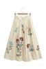 Picking Flowers Embroidered Skirt Set