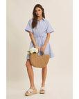 Crisp Summer Button Down Mini Dress