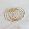 Color Bangle Set Of 5- Gold/Silver