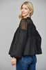 Orchard Picnic Lace Top-Black