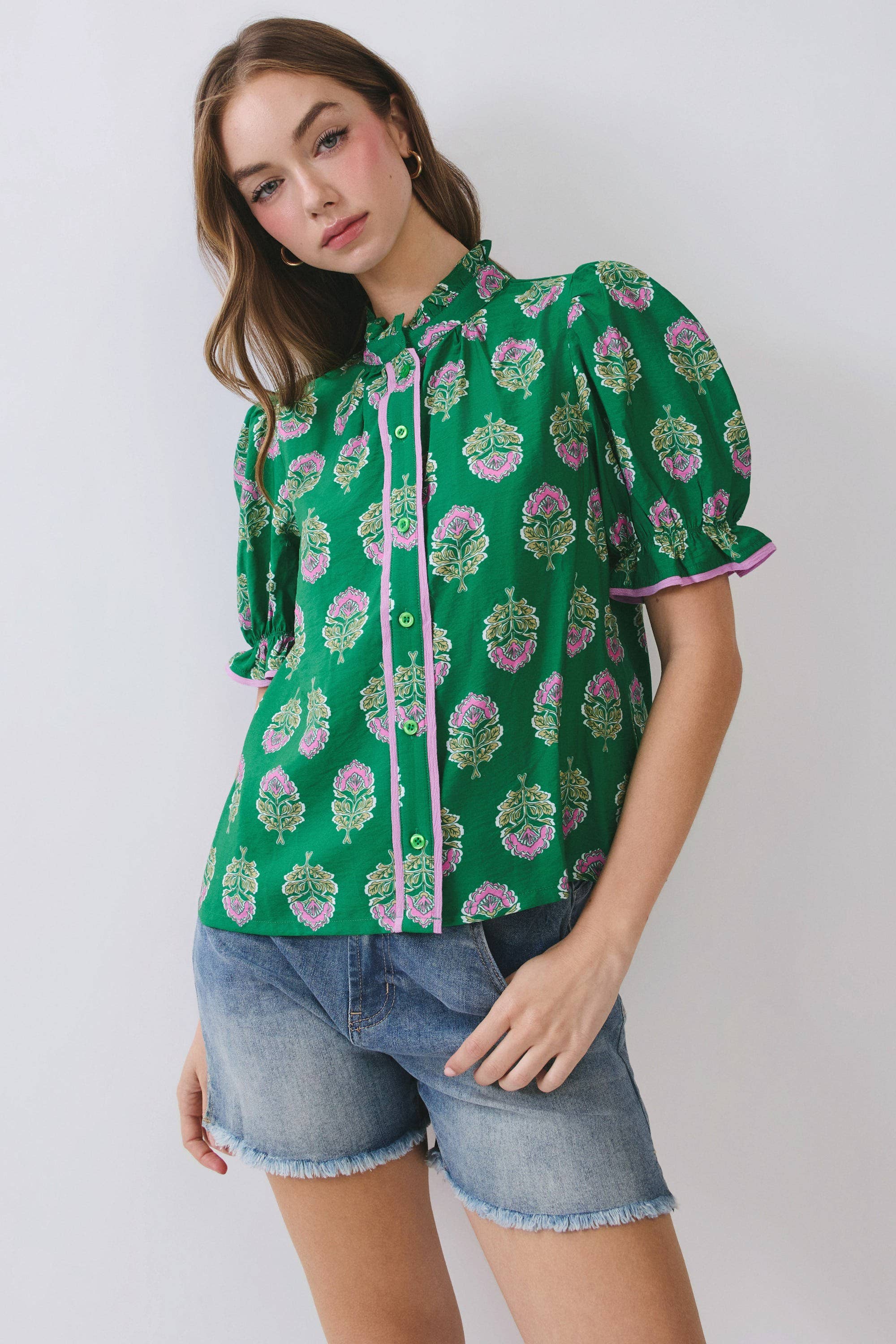 Floral Fancy Ruffle Top